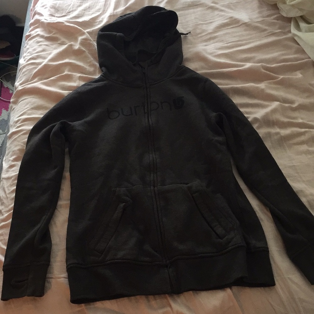 Grey Burton zip up hoodie